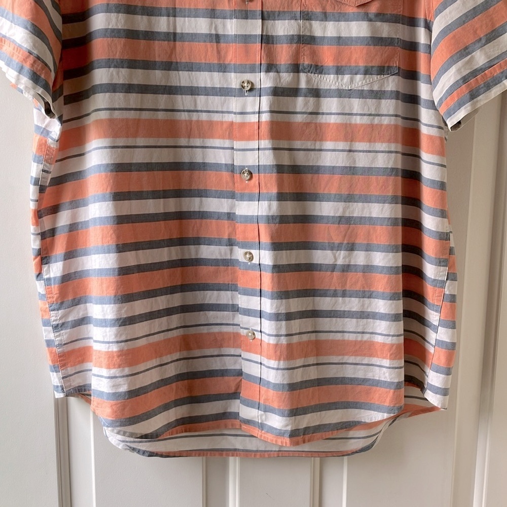 Original Penguin Short Sleeve Shirt Striped Multicolor Size XL - Picture 5 of 14